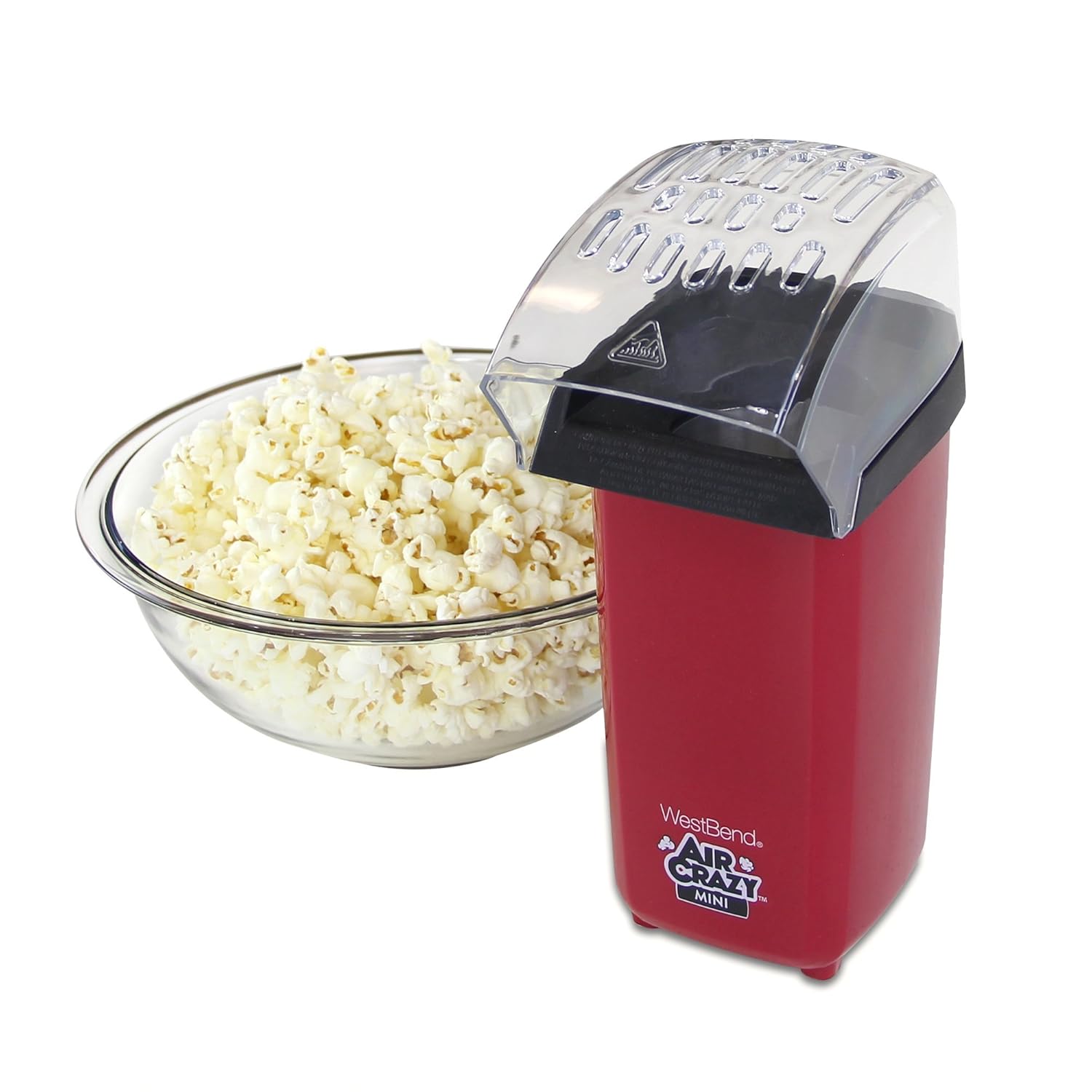 Amazon.com: West Bend 82421 Air Crazy Mini Hot Air Popcorn Popper Pops Up  To 2 Quarts of Popcorn Using Hot Air, Red (Discontinued by Manufacturer):  Kitchen ...