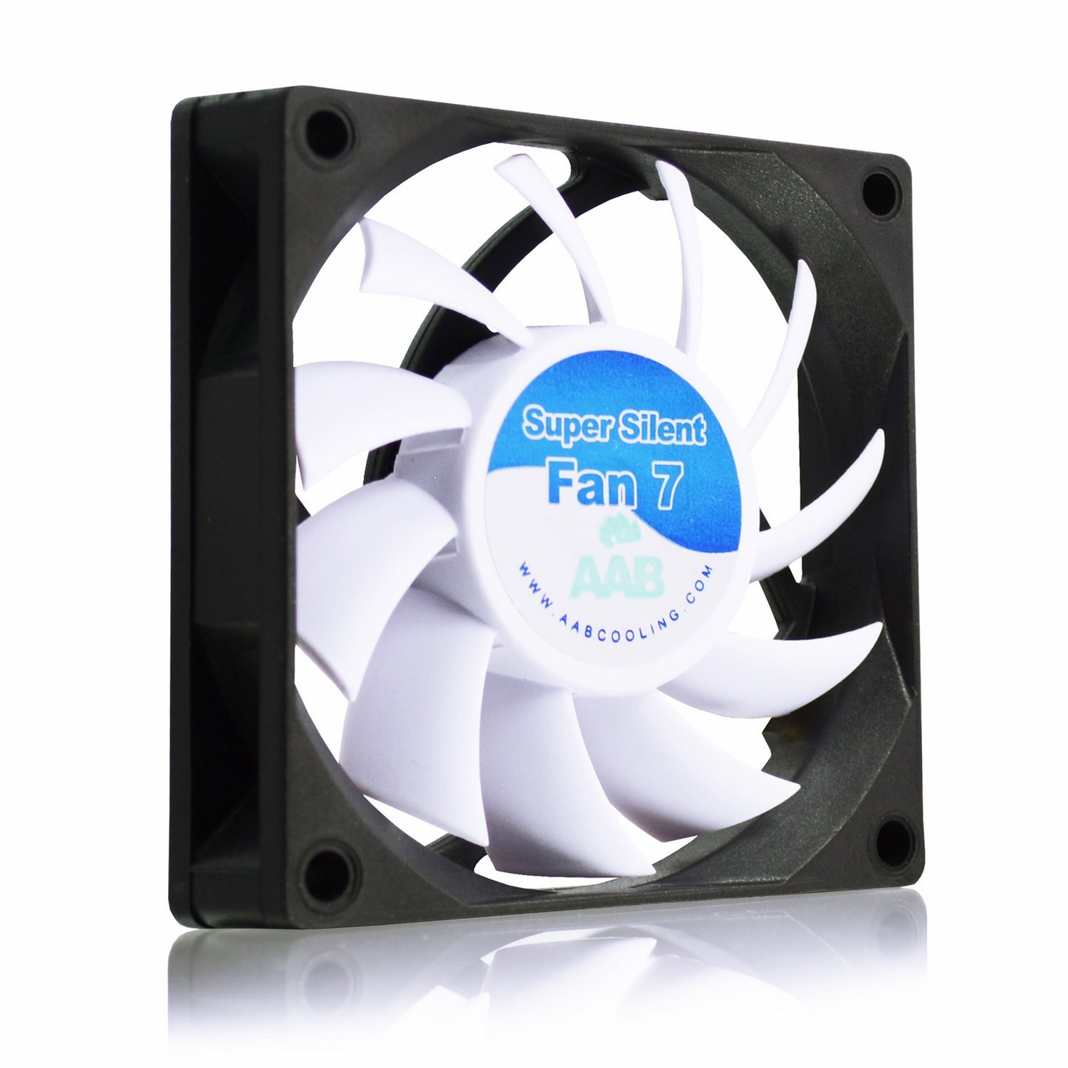 AAB Cooling Super Silent Fan 7 Silent and Efficient 70mm Fan with 4 Antivibration Pads 12V