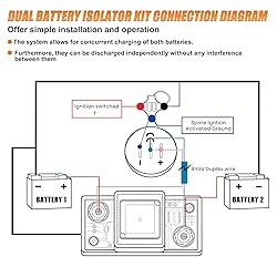 Drieaco 12V UTV Dual Battery Isolator Connect