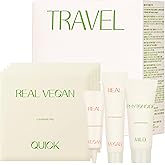 KLAVUU TRAVEL KIT – 4-Step Korean Skincare Set with Collagen Ampoule, Cream, Cleansing Pads & Foam | Travel Size Gift Set | Vegan | Mini K-Beauty Trial Kit