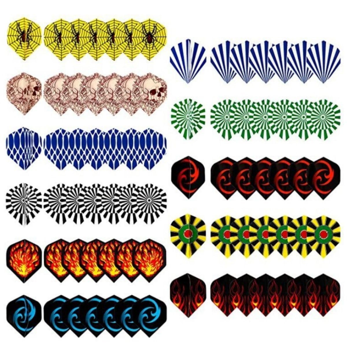HRLORK 77 Pack Dart Flights Standard Thick Flight Extra Multiple Darts Flight Dart Sets