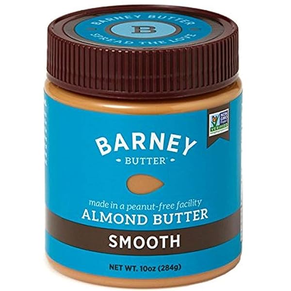 BARNEY BUTTER ALMOND BUTTER, SMOOTH, 10 OUNCE JAR, SKIN-FREE ALMONDS, NO STIR, NON-GMO, GLUTEN FREE, KETO, PALEO, VEGAN