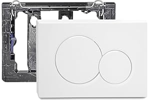 TECETOOL Dual Flush Actuator Plate Front Actuation Compatible with Geberit 115.770.11.5 Actuator Plate, Alpine White