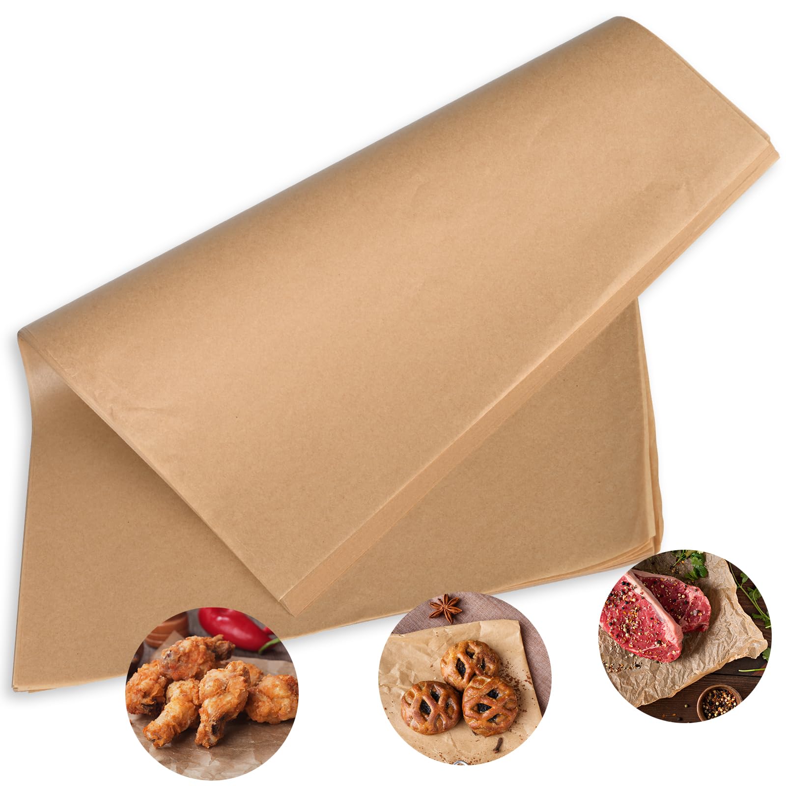50 PCS Baking Paper, Parchment Paper for Baking, 11X15 inches（28X38cm） Greaseproof Paper Pre-Cut Parchment Paper, Non-Stick Baking Parchment Paper or Air Fryer, Grilling, Oven
