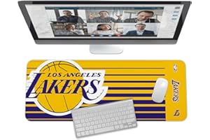 SOAR NBA Multifunctional Desk Mat for Desktop, (31.5"x12") - Ultra Soft Fabric with Non-Slip Rubber Backer - Water Resistant & Durable Nylon Stitching