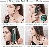 janelove Automatic Hair Curler Curling Wand 170-230°C Ceramic Barrel Green Gold view 4