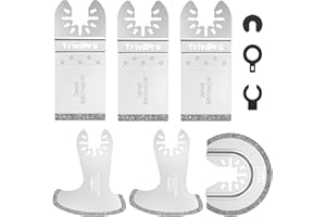 Grout Removal Tool Blade for Oscillating-Tool - TrivdPro 6pcs Grout Remover Diamond Oscillating Blade for Tile, Concrete, Mas