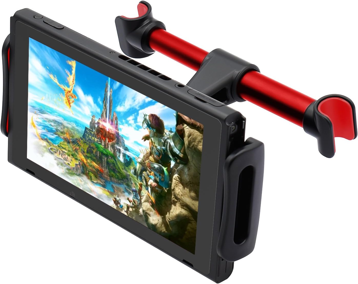 FYOUNG Car Headrest Mount for Nintendo Switch, Adjustable Car Holder for Nintendo Switch/iPhone/iPad and Other Devices (4"-11") - White: Electronics