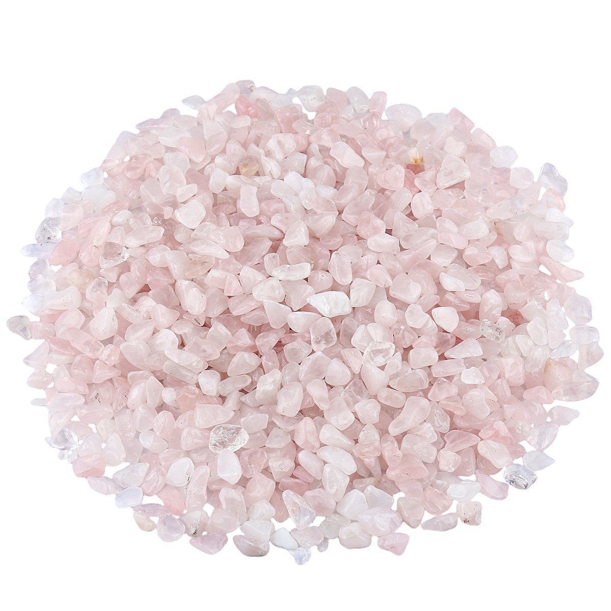 Shanxing 1lb/460g Natural Rose Quartz Crystal Tumbled Chips Stones Bulk, Reiki Healing Pink Crystals Crushed Stones Pieces Small Decorative Pink Stones for Vase Fish Tank Craft Plant Pot Home Decor