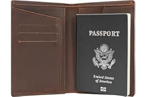 POLARE ORIGINAL Polare Functional RFID Blocking Leather Passport Holder Travel Bifold Wallet For Men(Dark Brown)