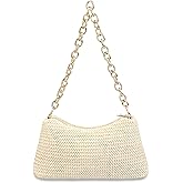 BLNUIEEN'XM 2025 Straw Purses for Women, Shoulder Bag Tote Wicker Woven Handbag Summer Beach Straw Purse with Zipper Closure