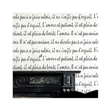 French Script Love Furniture Wall Floor Stencil For Painting
