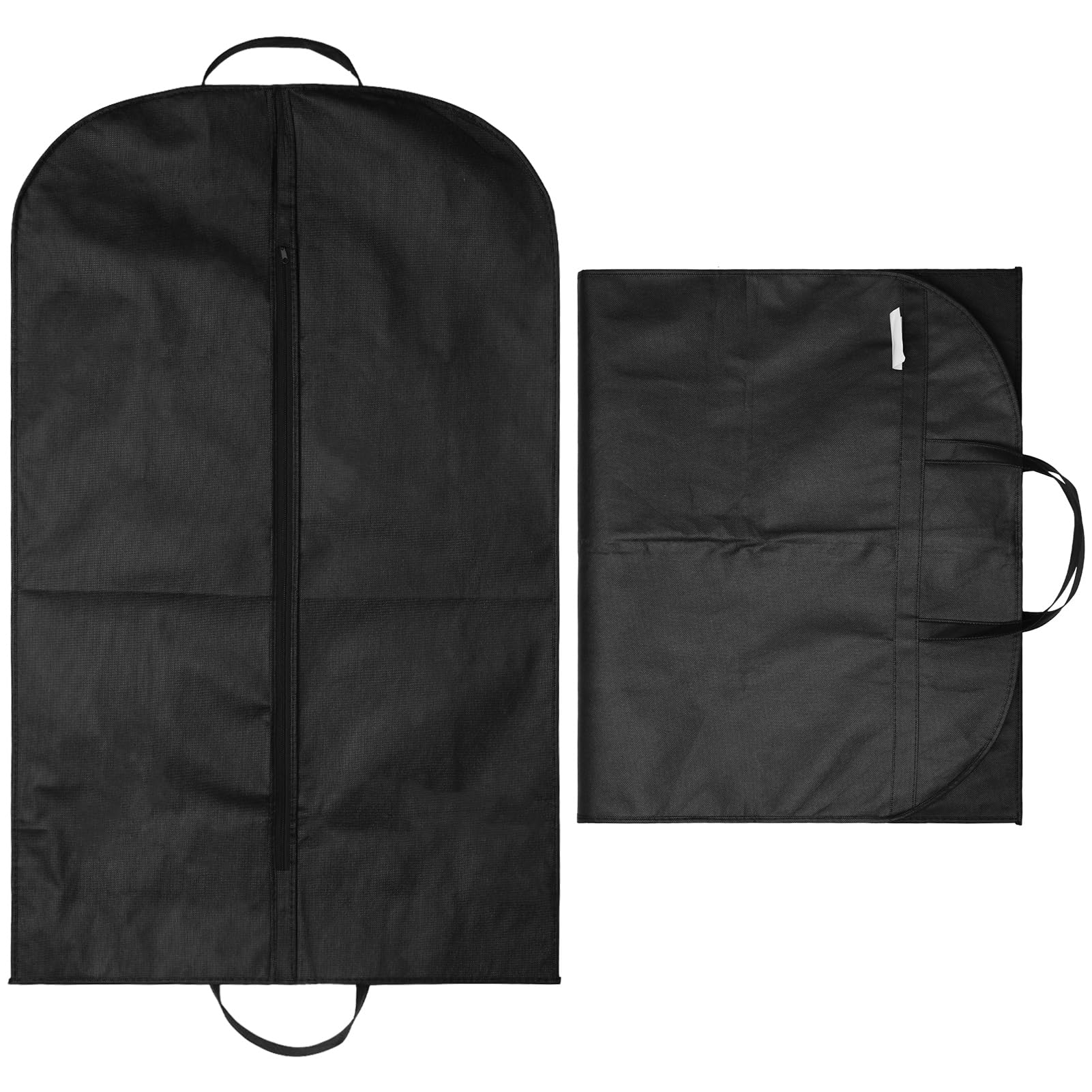 FRIUSATE 1 Pack Suit Bag Black Suit Dust Bag Suit Cover With Handles And Gusset Suit Carriers For Men Full Zipper Garment Bag For Suits And Coats(60 * 100cm)