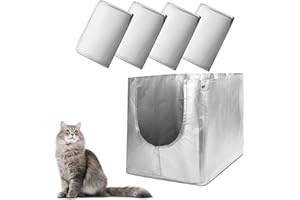 LUXRISE Liner F Compatible with Modkat Flip Litter Box - Reusable Liners for Flip Litter Box - Liner F for Cat Litter Box (4 Pack)