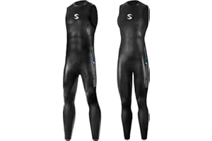 Synergy Triathlon Wetsuit 3/2mm - Volution Sleeveless Long John Smoothskin Neoprene for Open Water Swimming Ironman & USAT Approved