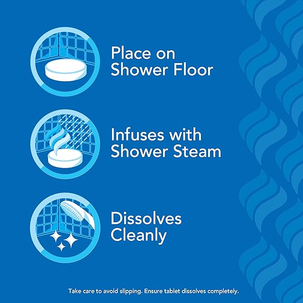 VICKS, VAPOSHOWER PLUS, SHOWER STEAMERS, EUCALYPTUS SHOWER STEAMER & MENTHOL SCENT, CLEAN DISSOLVING VAPOR SHOWER TABLETS, AROMATHERAPY SHOWER STEAMER & SHOWER BOMBS, 12 COUNT