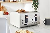 Swan Nordic 4 Slice Toaster 1500W 6 Browning Levels Defrost Reheat White view 2