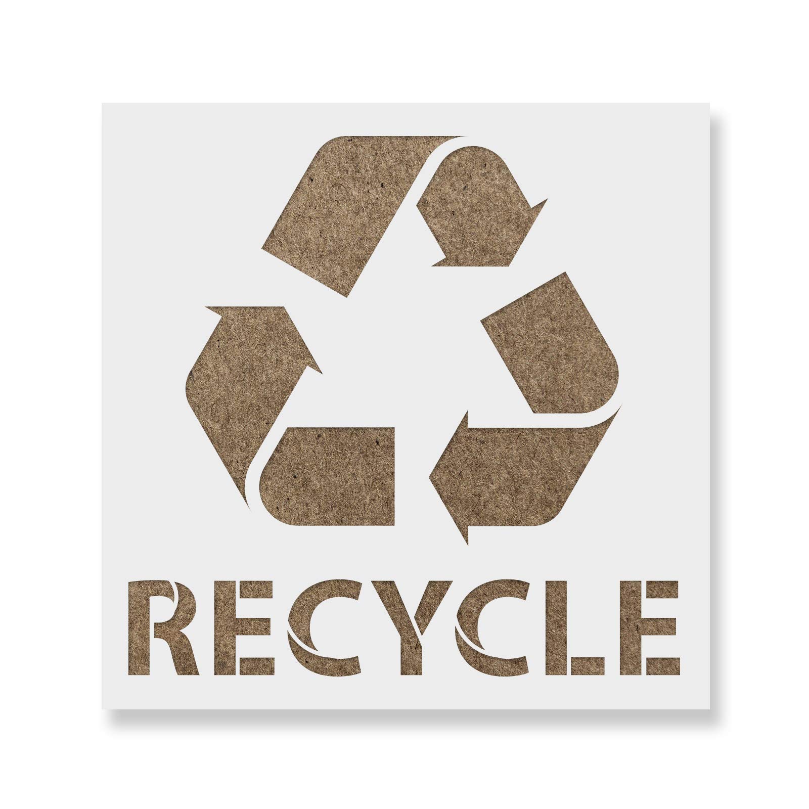 Recycle with Text Stencil - Reusable Stencils for Painting - Create DIY Recycle with Text Signs