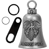 Guardian Bell Motorcycle for Bikers, Guardian Angel Gremlin Bells Gift | with 2 Key Chain Ring for Luck Riding, Motorcycle Rider Accessories