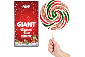 YUMZO Christmas Giant Swirl Lollipop, Ideal Christmas Lollipop for Parties and Christmas Decorations, Gifts, and Stocking Stuffers. 14 inch Big.