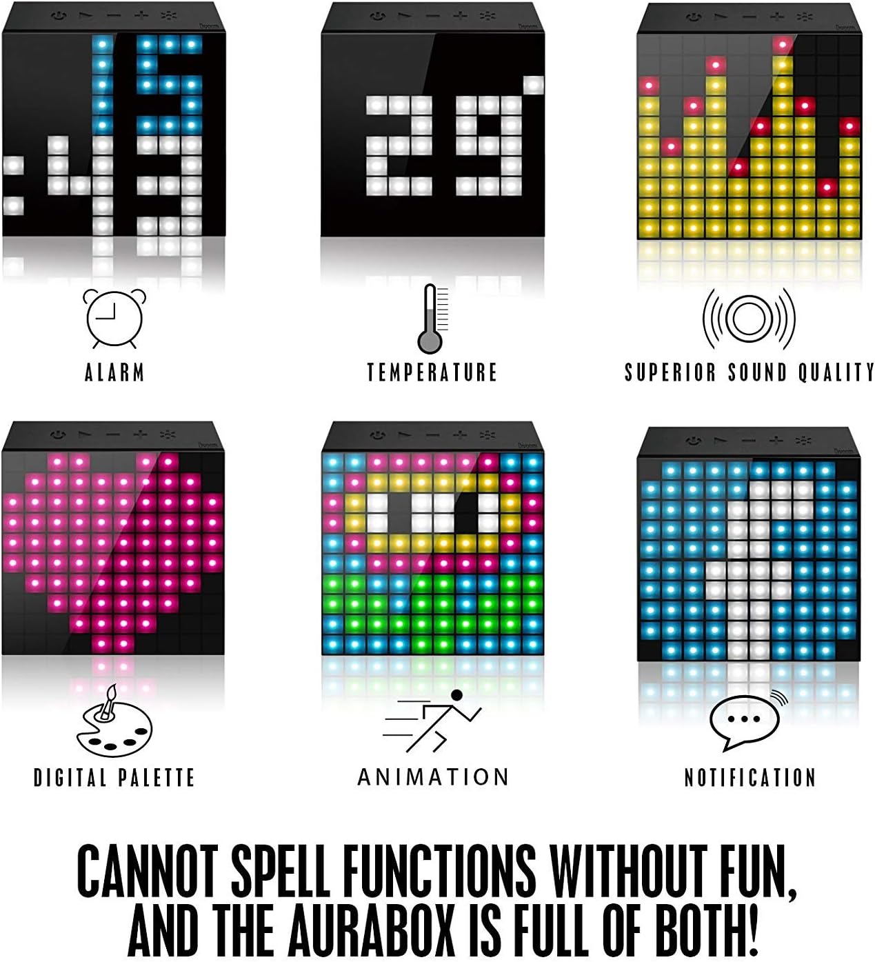 aurabox clock speaker