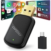 2-in-1 Wireless CarPlay Adapter for Apple iPhone &amp; Android Auto | Wired to Wireless Mini Car Play Dongle,Fast Stable Connection, Gold-Plated USB, Bluetooth 5.3 for OEM Cars 2016+