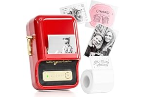 NIIMBOT B21 Label Maker, 2 Inch Portable Thermal Label Printer, Label Maker Machine with Tape, Compatible with Android, iOS & PC,Labeling for Home Storage Office and Small Business,Red