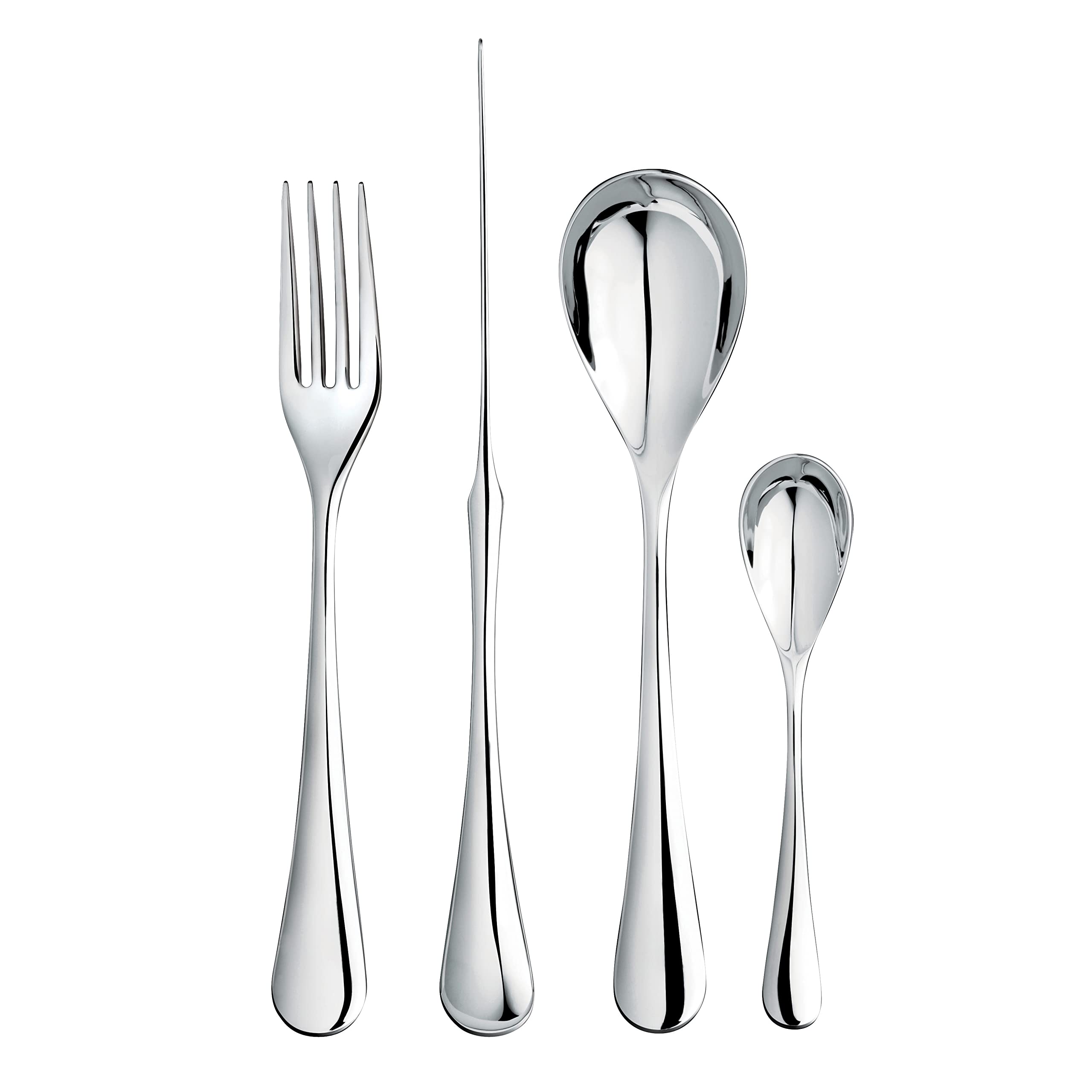 Robert Welch Ashbury Bright, 24 Piece Cutlery Set for 6 People. Made from Stainless Steel. Dishwasher Safe.