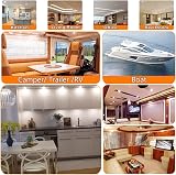 JUTTAUTO 12V Interior LED Spot Lights Dimmable Remote 6 Pack Campervan view 7