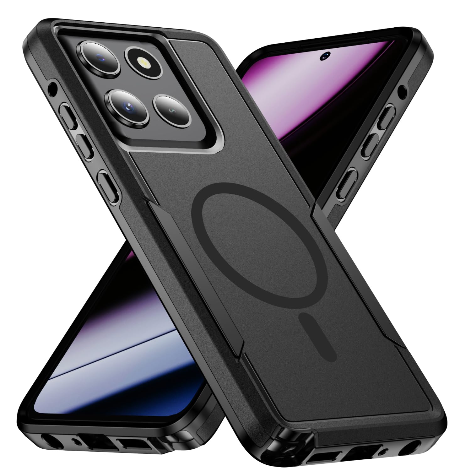 Photo 1 of Teayoha for Moto G Stylus 2025 Case,[Compatible with Magsafe][Military Grade Drop Tested] Heavy Duty Dual-Layer Shockproof Magnetic Tough Rugged Protective Phone Case -6.7 inch (Black)