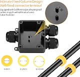 WELHAEPI IP68 3-Way Outdoor Junction Box Y-Type Cable Connector 4-15mm view 5