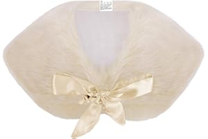 IPENNY Girls Faux Fur Wrap Shawl Flower Kids Princess Cape Wedding Bridesmaid Bolero Shrug Christmas Party Costume Dress Up