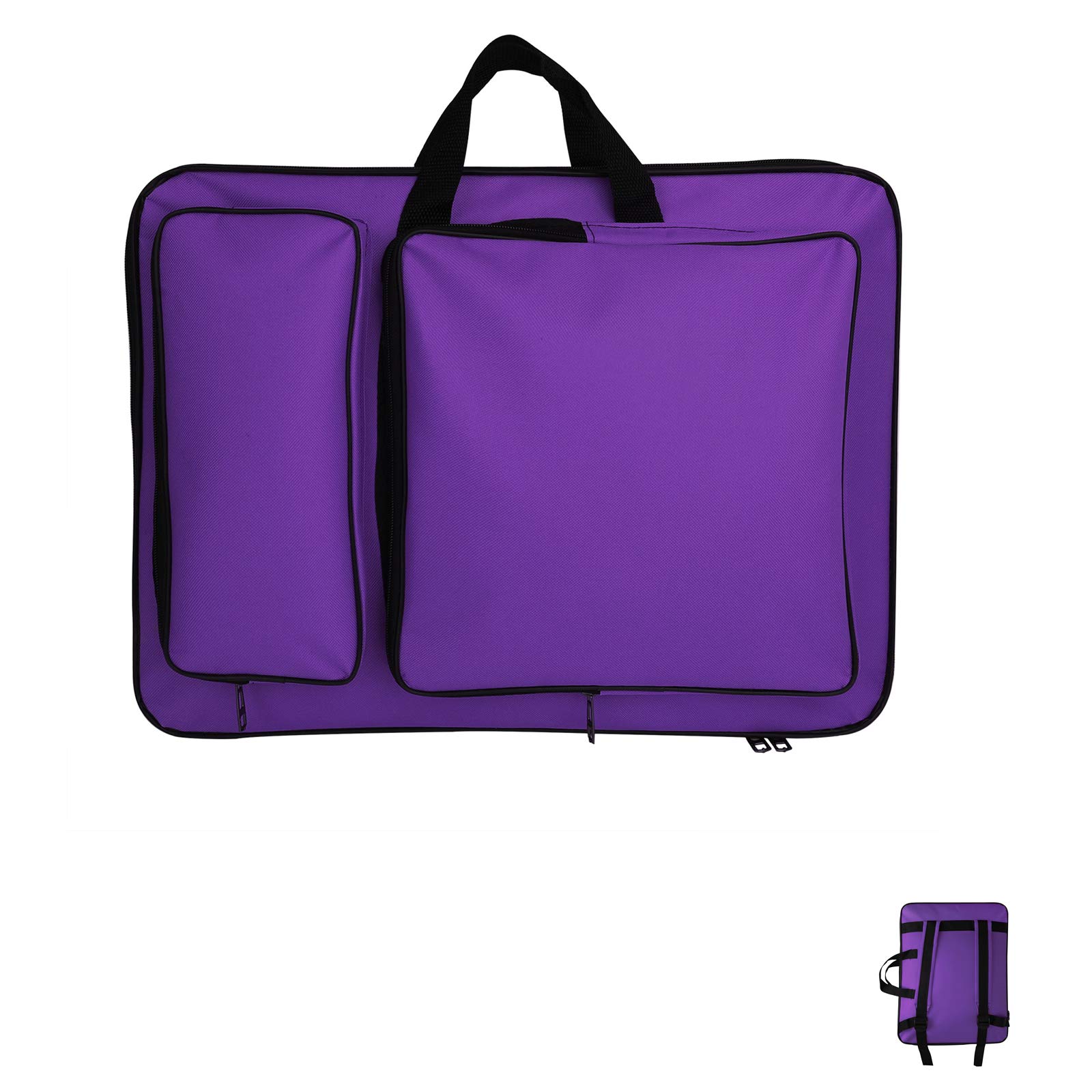 Portable Art Portfolio Case A3 Drawing Board Case with Handle, 8K Painting Sketch Pad Storage Bag Artwork Art Supply Portfolio Carry Case Art Craft Portfolio for Palette Paints Brushes Pencils