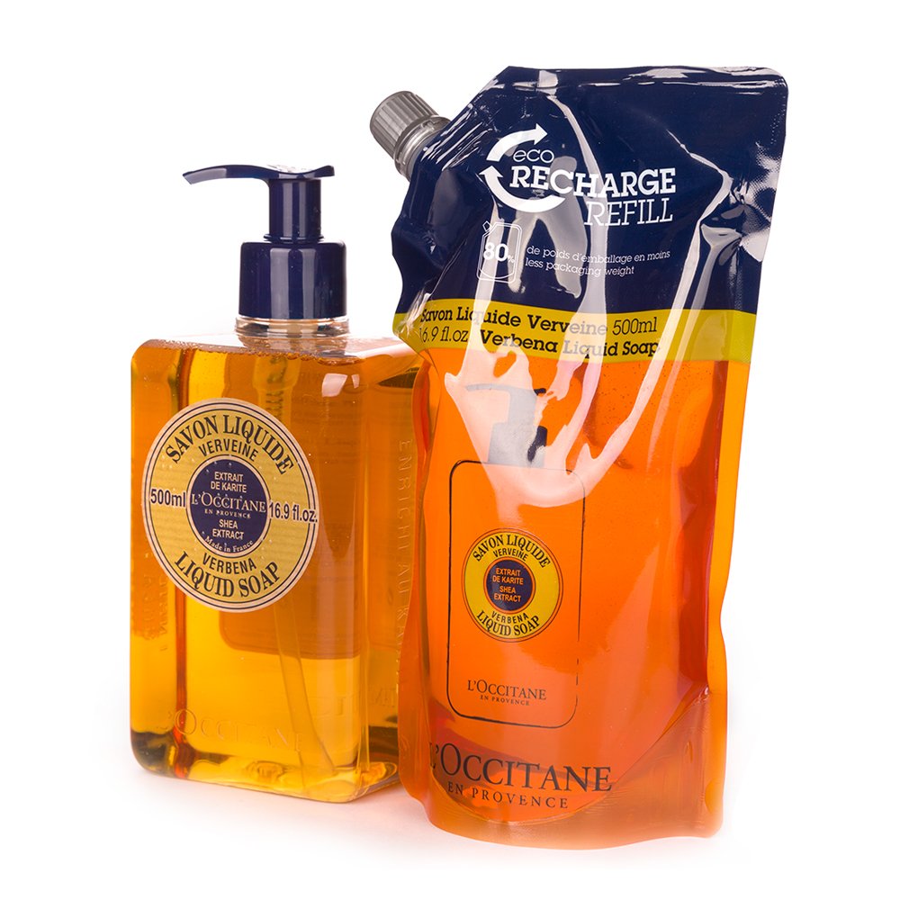 Verbena by L'Occitane Liquid Soap 500ml & Eco Refill 500ml Amazon.co