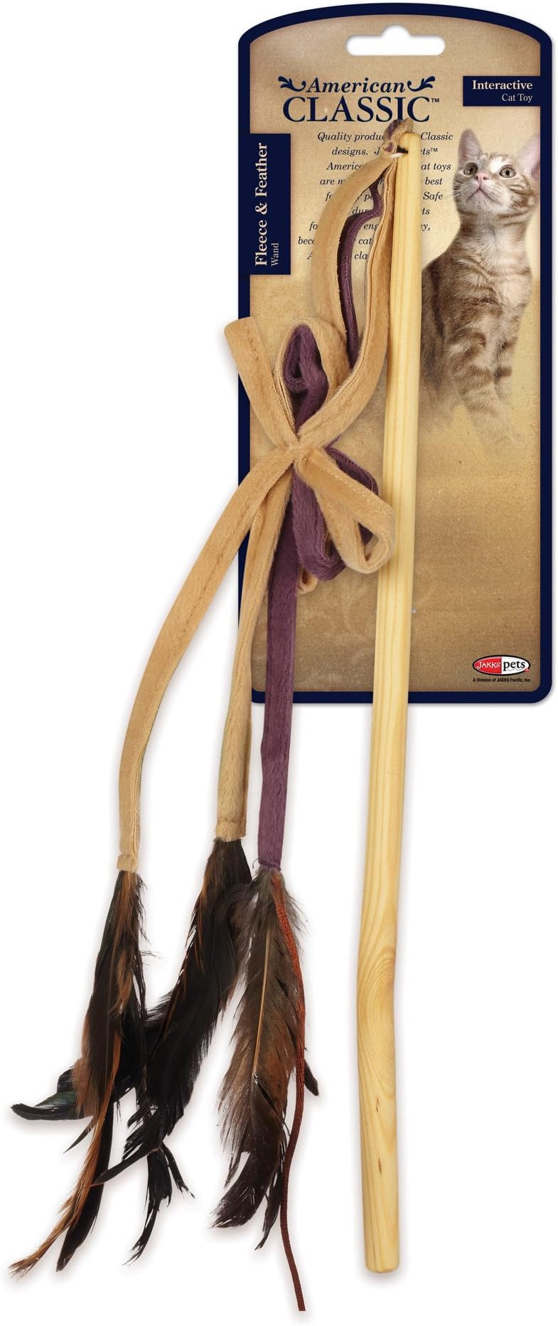 American Classic Cat Fleece and Feather Wand