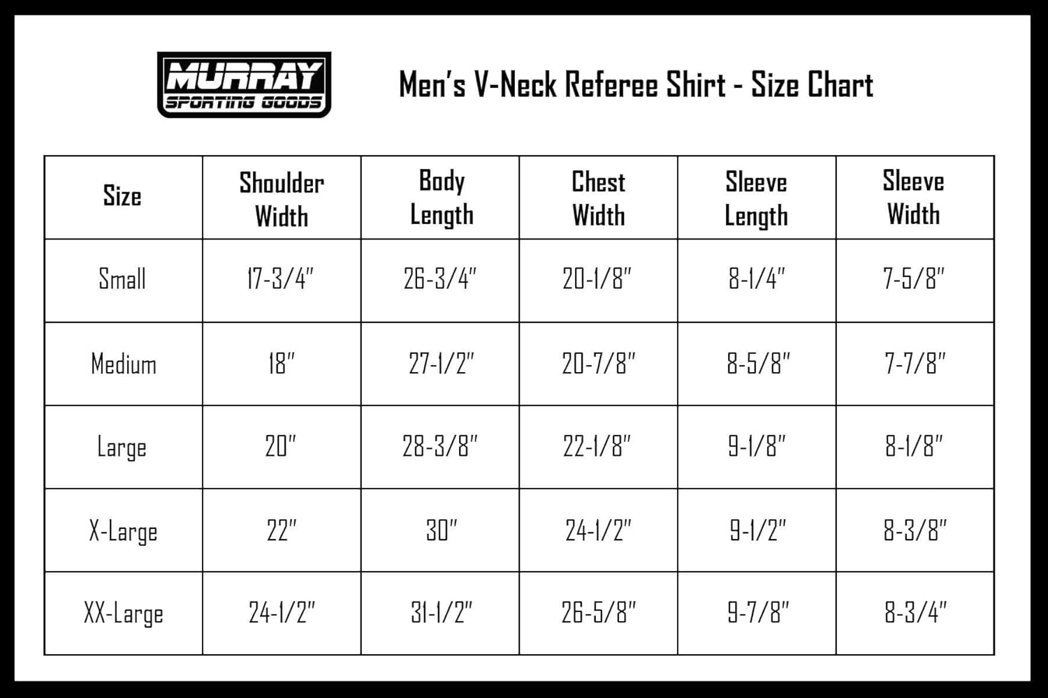 Murray Sporting Goods V-Neck Referee Shirt | Men’s Official Short Sleeve Pro-Style V-Neck Officiating Referee Shirt for Basketball, Soccer, Wrestling & Volleyball: Sports & Outdoors