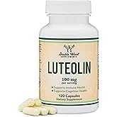 Double Wood Supplements Luteolin Supplement 100mg Servings of Bioactive Flavanoids (120 Capsules, Gluten Free) Potent Polyphenols Flavonoid for Brain and Cardiovascular Support
