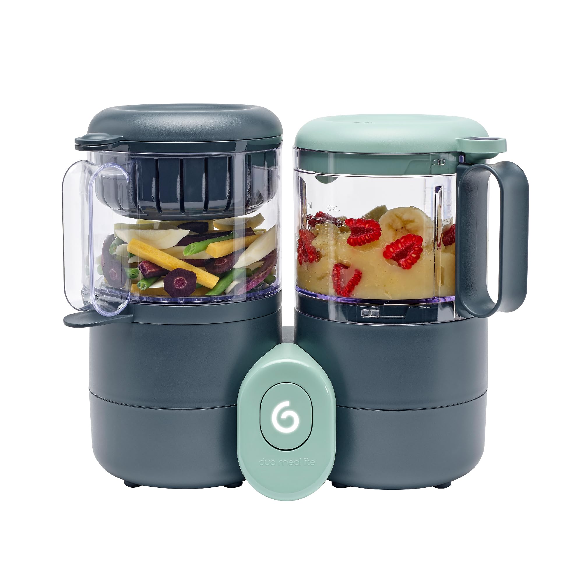 Photo 1 of Babymoov Duo Meal Lite Food Maker - 4 in 1 Baby Food Processor with Steam Cooker, Blender, Baby Purees, Warmer and Defroster (Nutritionist Approved), Dark Grey