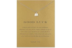 Baydurcan Friendship Anchor Compass Necklace Good Luck Elephant Pendant Chain Necklace with Message Card Gift Card