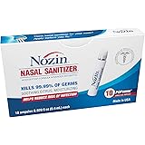 Nozin Nasal Sanitizer Antiseptic Popswab Ampules 10ct Pack | Kills 99.99% of Germs | Lasts Up To 12 Hours | Alcohol Based 62%