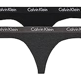 Calvin Klein Women's Motive Cotton Multipack Thong Panty (3 Pack)