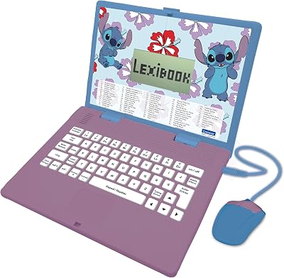 Lexibook Disney Stitch Educational Laptop English Spanish 124 Activities