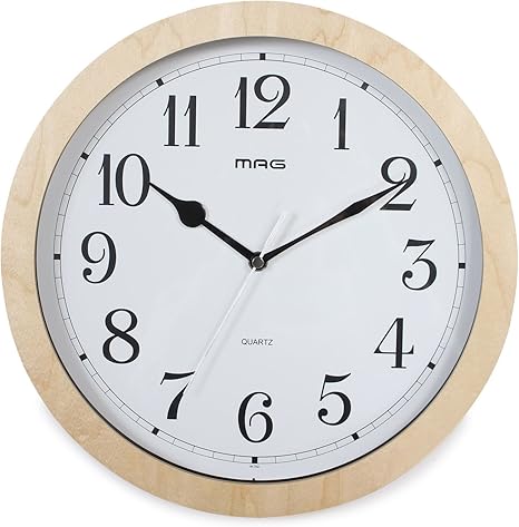 Amazon Co Jp Mag マグ 掛け時計 非電波 アナログ ベルナウッド 直径30cm 連続秒針 Mdf枠 ナチュラル W 702n Z ホーム キッチン