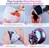 LET'S RESIN Chameleon Powder 10 Color Shift Mica Powder 5g Each 50g view 6
