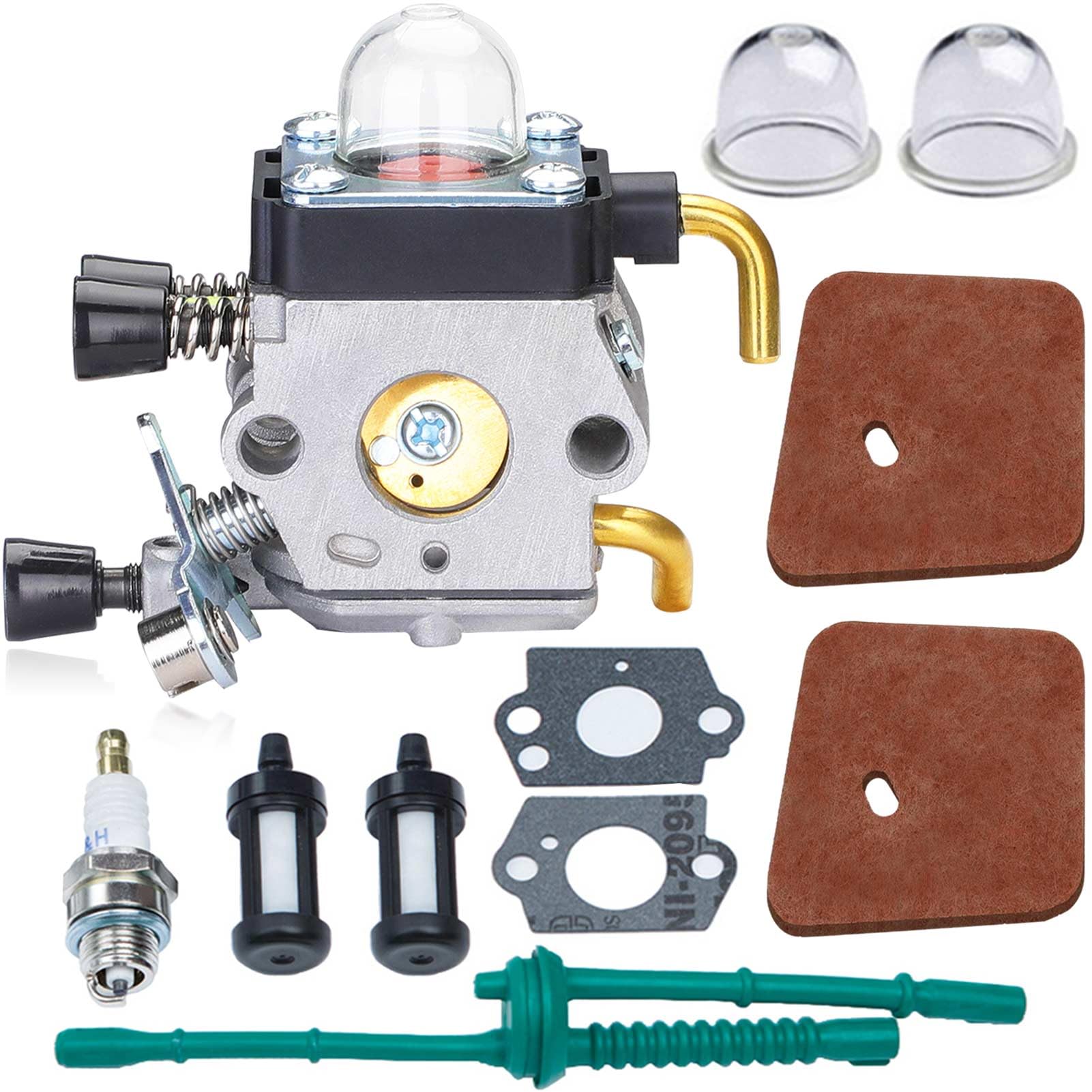 Photo 1 of HOODELL FS55 Carburetor, Easy-start FS 55 Carb with Rebuild Kit, Premium FS55R FS45 FS38 HL45 Carburetor for ZAMA STIHL String Hedge Trimmer Weed Eater Parts with Fuel Line Kit