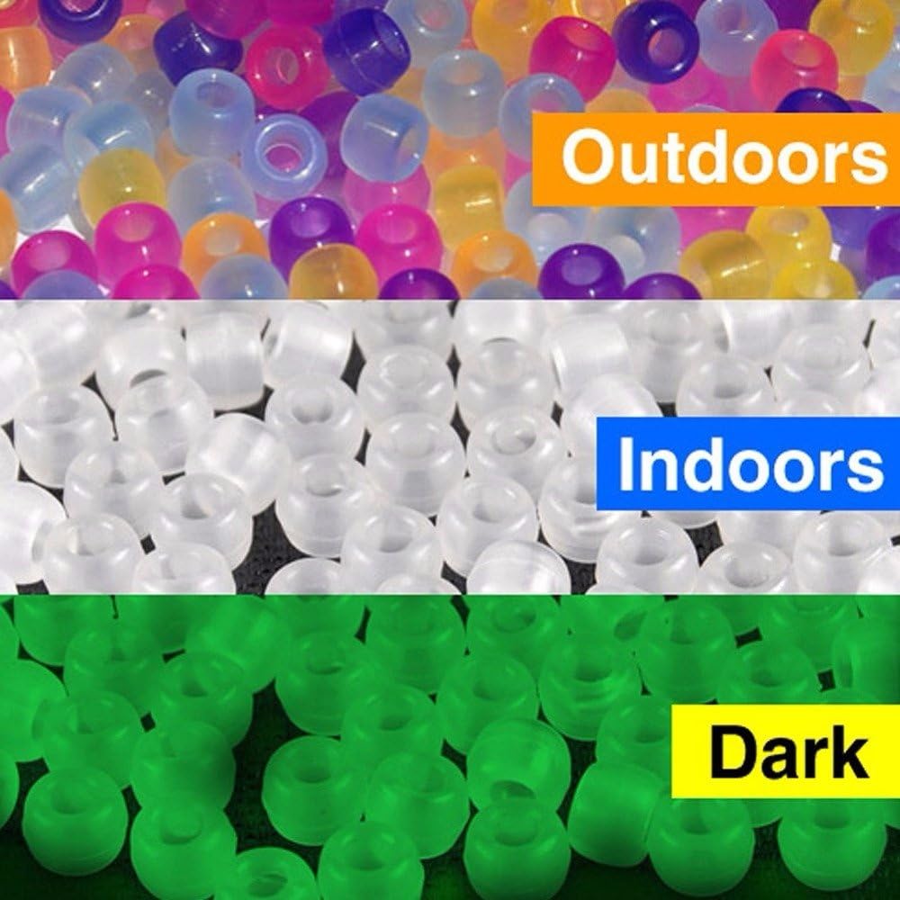 Scientific Multi Color Pack of Approx 500 Colour Changing UV Pony Beads