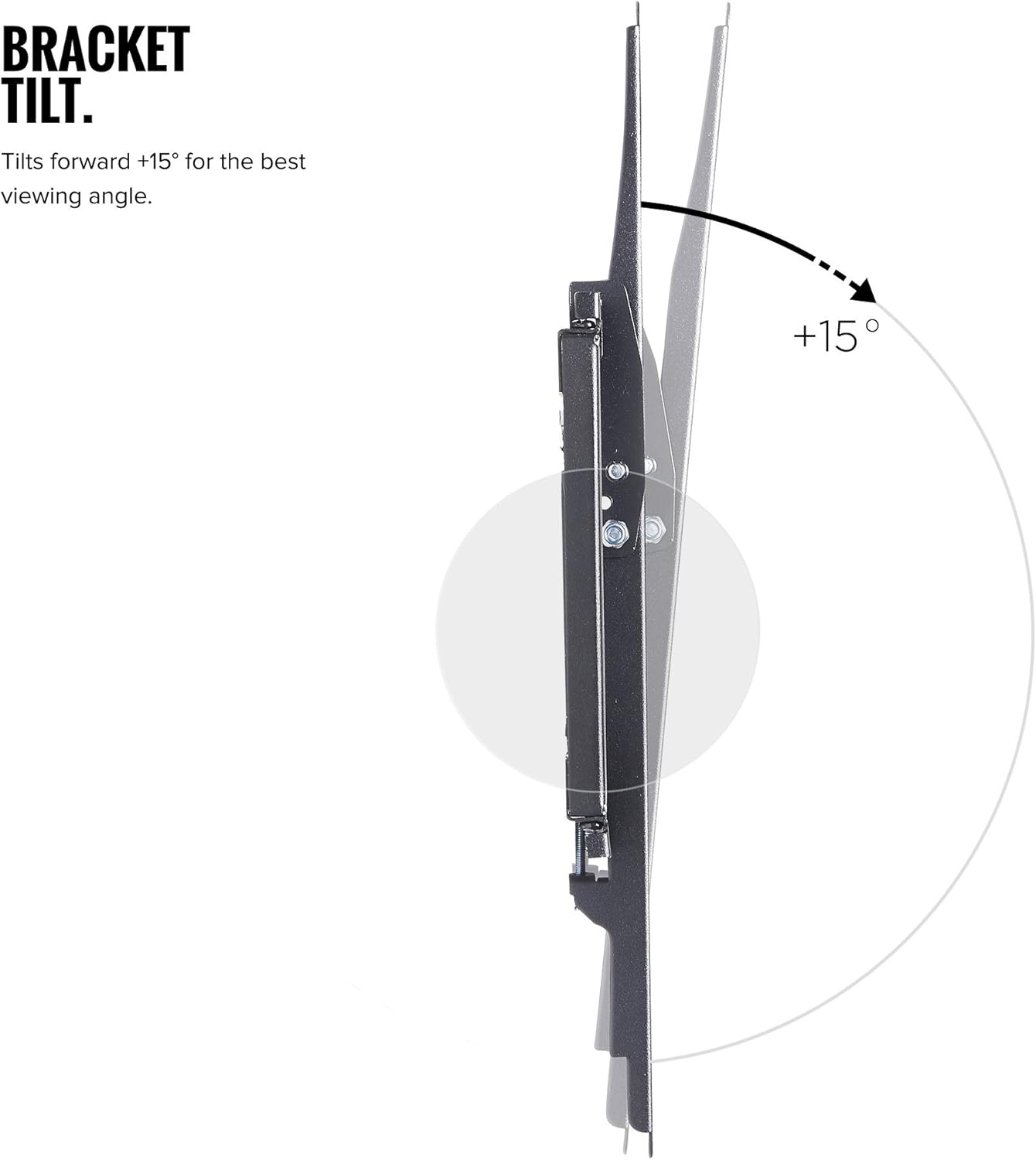 VonHaus Tilt TV Wall Bracket for 37-85" Screens, Tilting Flat to Wall Mount with Quick Release Straps, 75kg Capacity - Image 5