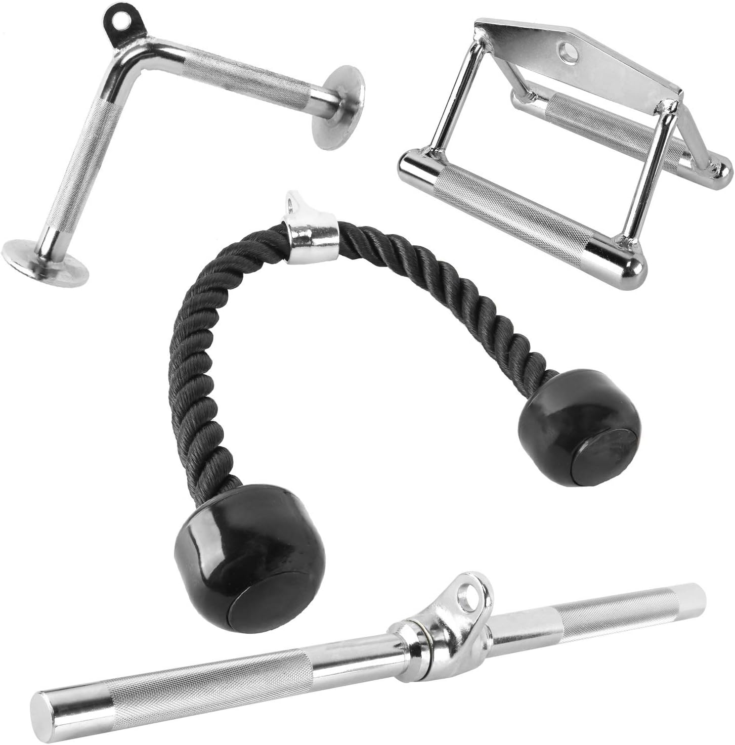 Yaegoo Combo Tricep Press Down Cable Attachment | Multi-Option: Double D Handle, V-Shaped Bar, Tricep Rope, Rotating Straight Bar