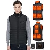 Evonicc Heated Vest for Men - 7.4V 16000mAh Battery Pack, Lightweight Heated Apparel, Rechargeable Warming Vest - Size XX-Large