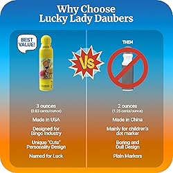 Lucky Lady Bingo Daubers for Adults - 6-Pack
